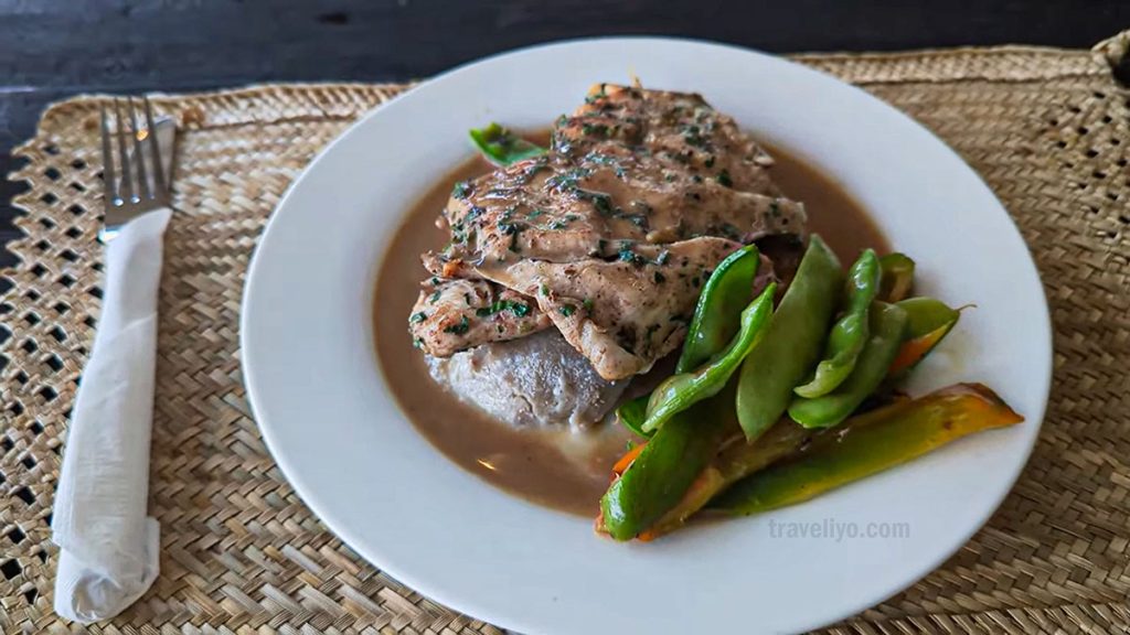 Grilled fish with coconut cream and vegetables in Tanna Vanuatu